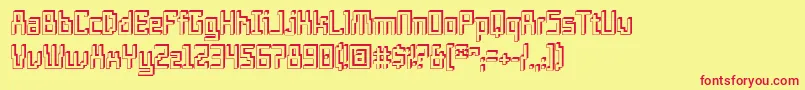 TemploSombra Font – Red Fonts on Yellow Background