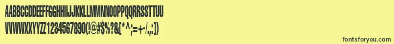 PortisheadDummy Font – Black Fonts on Yellow Background