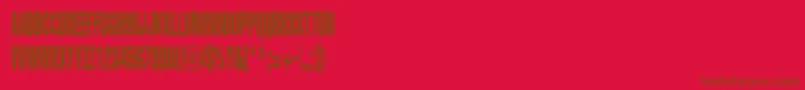 PortisheadDummy Font – Brown Fonts on Red Background