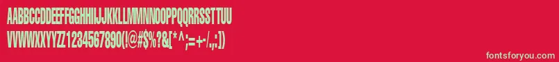 PortisheadDummy Font – Green Fonts on Red Background