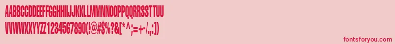 Fonte PortisheadDummy – fontes vermelhas em um fundo rosa