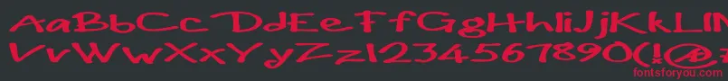 PaulmaullongsB Font – Red Fonts on Black Background