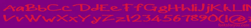 PaulmaullongsB Font – Red Fonts on Purple Background