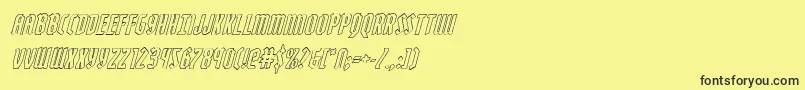 Zollernoutital Font – Black Fonts on Yellow Background