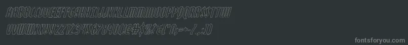 Zollernoutital Font – Gray Fonts on Black Background