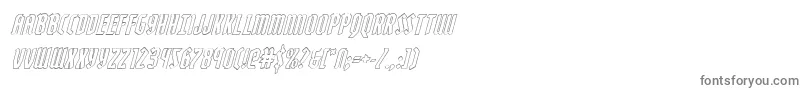 Zollernoutital-Schriftart – Graue Schriften auf weißem Hintergrund