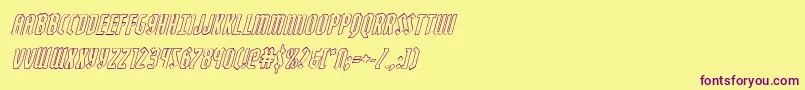 Zollernoutital Font – Purple Fonts on Yellow Background