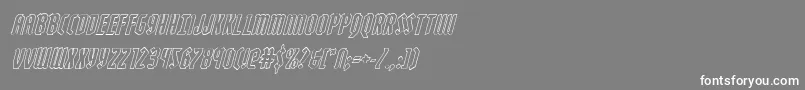 Zollernoutital Font – White Fonts on Gray Background