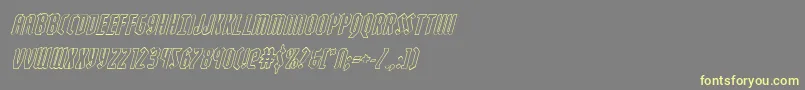 Zollernoutital Font – Yellow Fonts on Gray Background