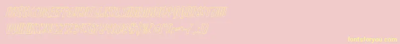Zollernoutital Font – Yellow Fonts on Pink Background