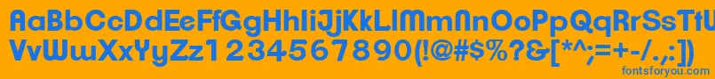 ClementepdamBold Font – Blue Fonts on Orange Background