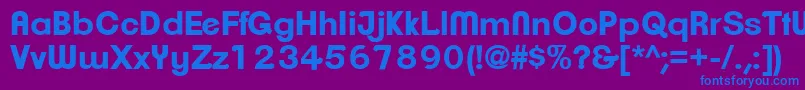 ClementepdamBold Font – Blue Fonts on Purple Background