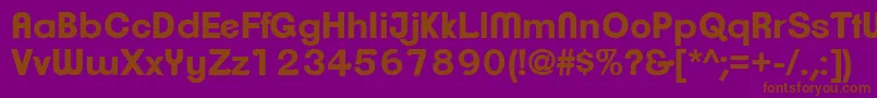 ClementepdamBold Font – Brown Fonts on Purple Background