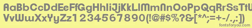 ClementepdamBold Font – Gray Fonts on Yellow Background