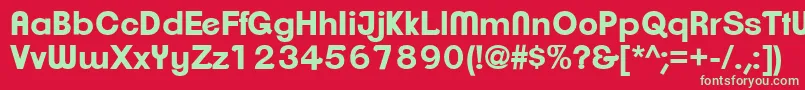 ClementepdamBold Font – Green Fonts on Red Background