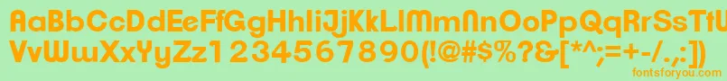 ClementepdamBold Font – Orange Fonts on Green Background