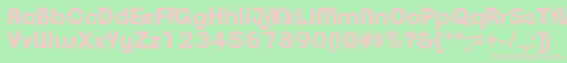 ClementepdamBold Font – Pink Fonts on Green Background