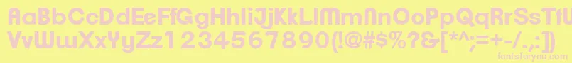 ClementepdamBold Font – Pink Fonts on Yellow Background