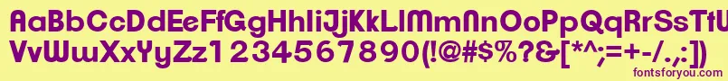 ClementepdamBold Font – Purple Fonts on Yellow Background