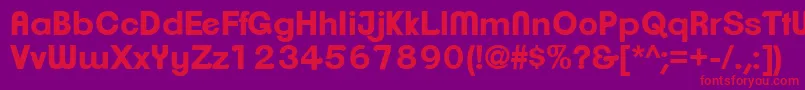 ClementepdamBold Font – Red Fonts on Purple Background