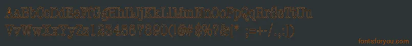 Ashtontellermatic-fontti – ruskeat fontit mustalla taustalla