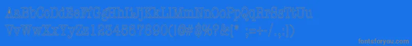 Ashtontellermatic Font – Gray Fonts on Blue Background