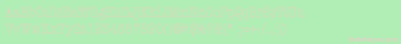 Ashtontellermatic Font – Pink Fonts on Green Background