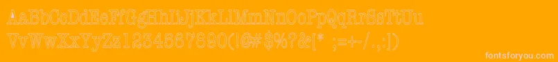 Ashtontellermatic Font – Pink Fonts on Orange Background