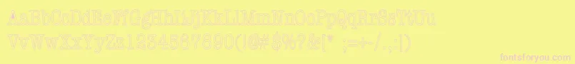 Ashtontellermatic Font – Pink Fonts on Yellow Background