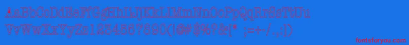 Ashtontellermatic Font – Red Fonts on Blue Background