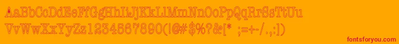 Ashtontellermatic Font – Red Fonts on Orange Background