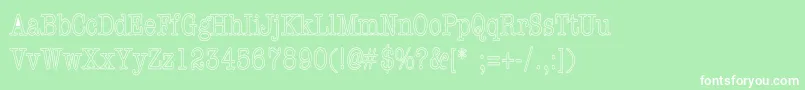 Ashtontellermatic Font – White Fonts on Green Background