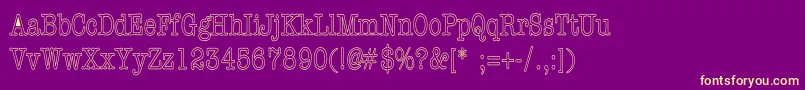 Ashtontellermatic Font – Yellow Fonts on Purple Background