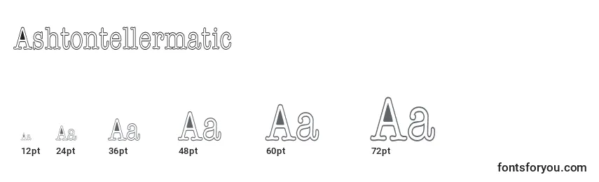 Размеры шрифта Ashtontellermatic