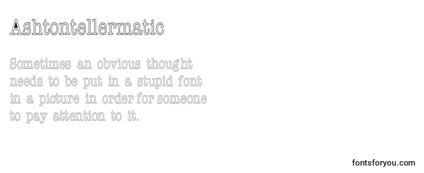 Ashtontellermatic Font