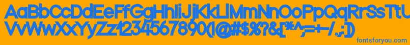 Nordicablack Font – Blue Fonts on Orange Background