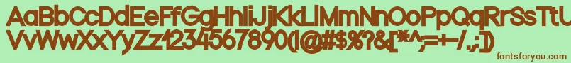 Nordicablack Font – Brown Fonts on Green Background