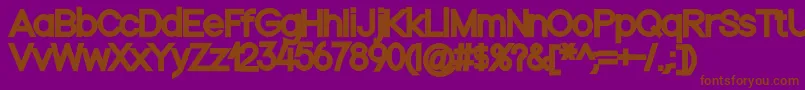 Nordicablack Font – Brown Fonts on Purple Background