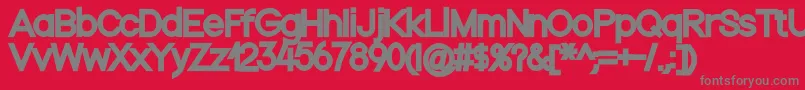 Nordicablack Font – Gray Fonts on Red Background