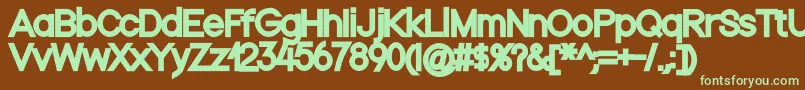 Nordicablack Font – Green Fonts on Brown Background