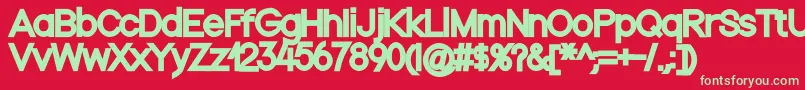Nordicablack Font – Green Fonts on Red Background