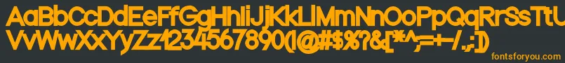 Nordicablack Font – Orange Fonts on Black Background