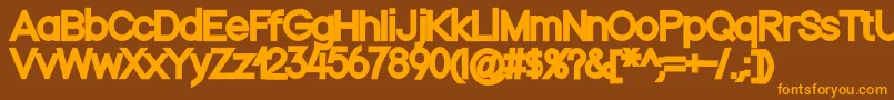 Nordicablack Font – Orange Fonts on Brown Background