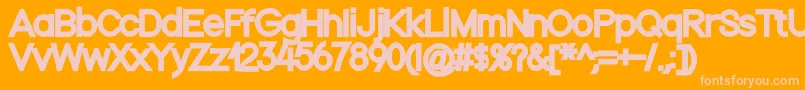 Nordicablack Font – Pink Fonts on Orange Background