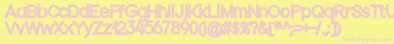 Nordicablack Font – Pink Fonts on Yellow Background