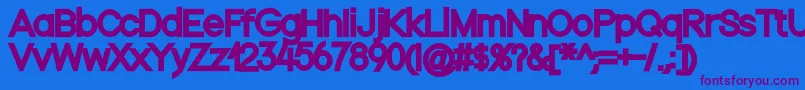 Nordicablack Font – Purple Fonts on Blue Background