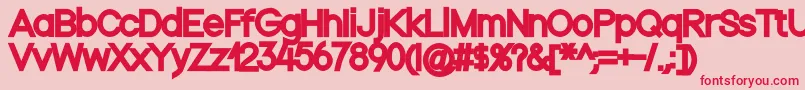 Nordicablack Font – Red Fonts on Pink Background