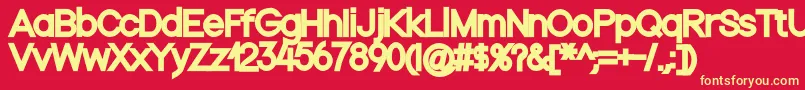 Nordicablack Font – Yellow Fonts on Red Background
