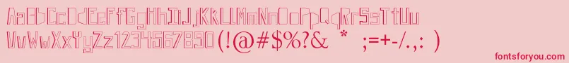 フォントJevivaLoca – ピンクの背景に赤い文字