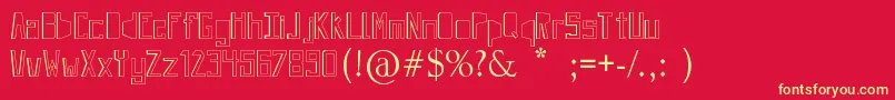 JevivaLoca Font – Yellow Fonts on Red Background